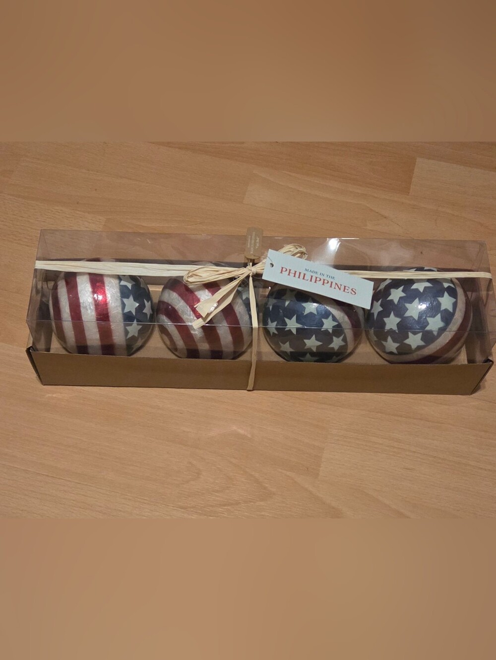 Decorative Patriotic 4" Orbs Made in Phillipines New